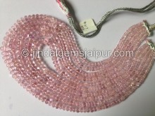 Morganite Smooth Roundelle Shape Beads